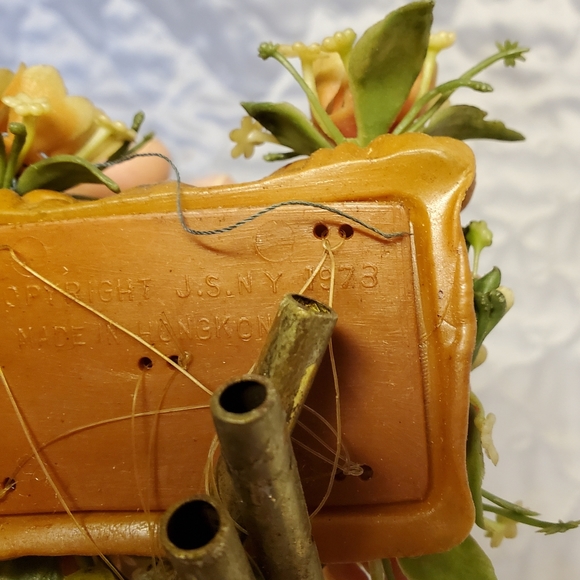 Accents Vintage Jsny Plastic Cuckoo Clock Wind Chime Flowers Bird